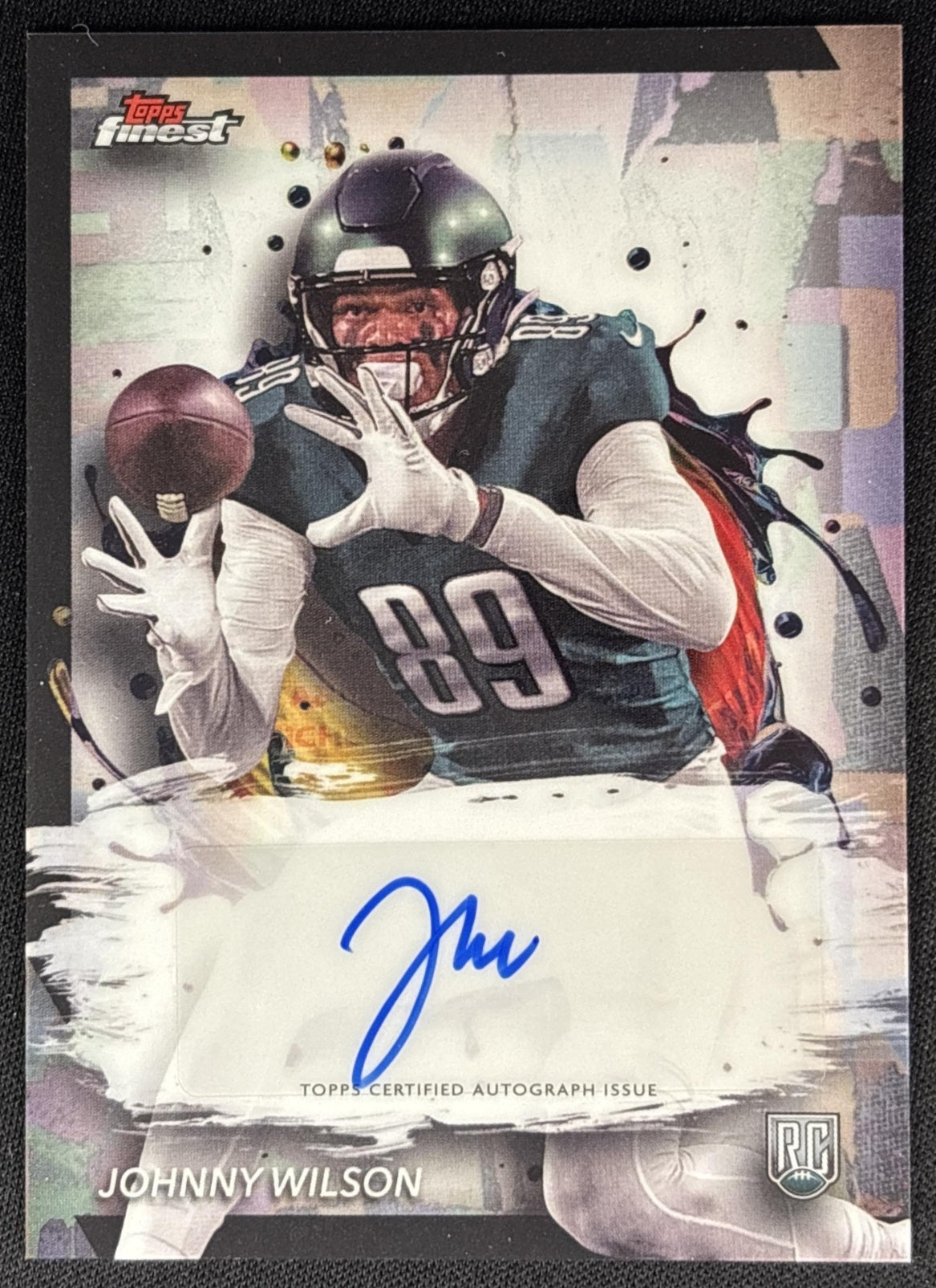 Johnny Wilson 2024 Topps Finest Rookie Auto Eagles Sports Trading Cards