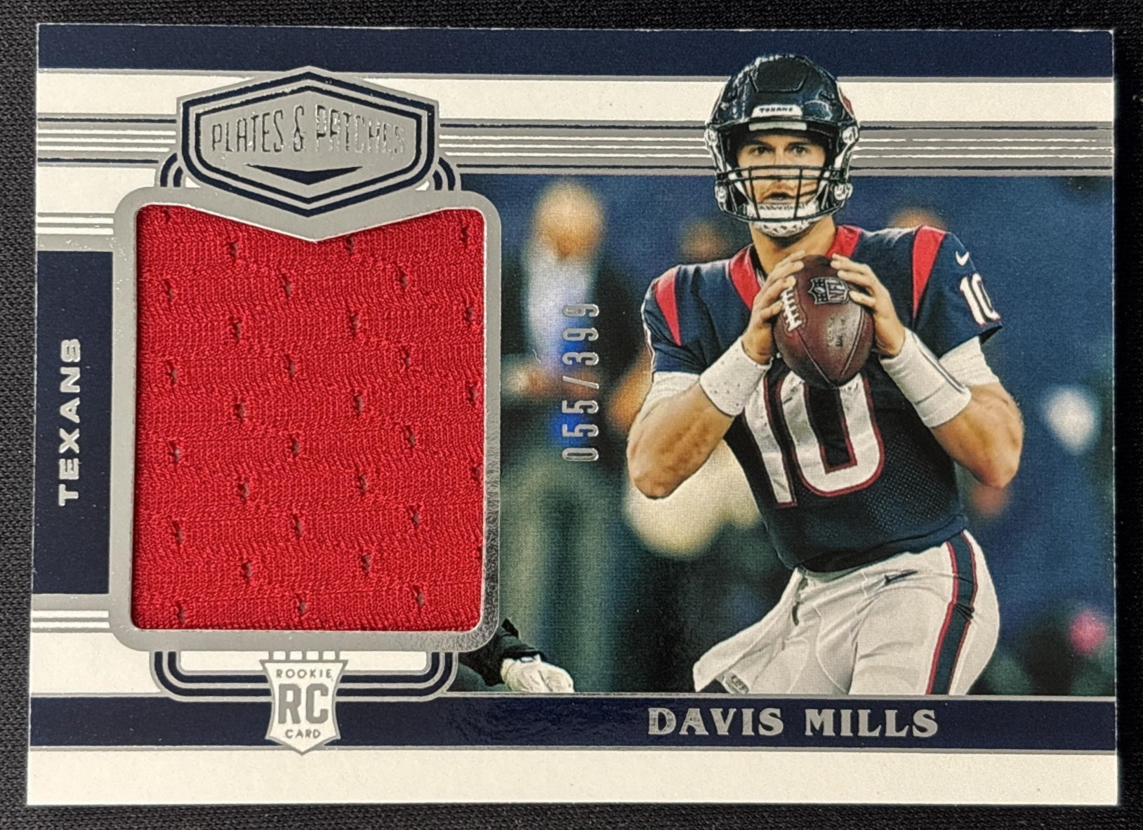 Davis Mills 2021 Panini Chronicles Plates and Patches Rookie Jerseys /399