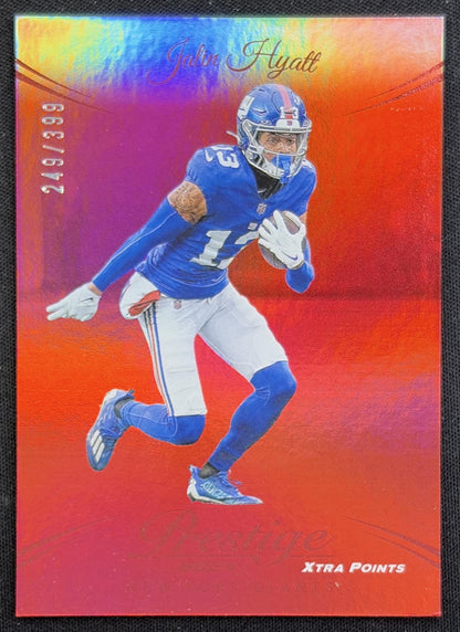 Jalin Hyatt 2024 Panini Prestige Red Premium Xtra Points /399 Giants