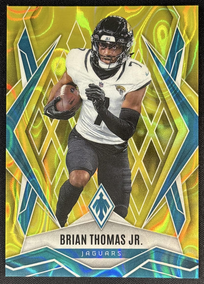 Brian Thomas Jr. 2025 Panini Phoenix Yellow Lava Prizm /125 Jaguars
