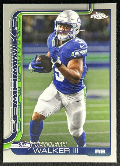 Kenneth Walker III 2025 Topps Chrome Seahawks Chiefs Sports Trading Cards