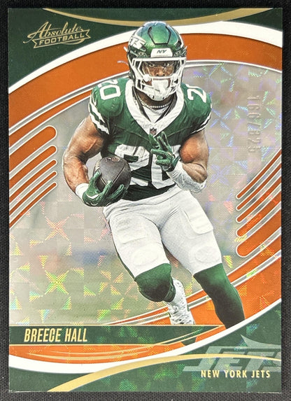 Breece Hall 2025 Panini Absolute Orange Mosaic /825 Jets