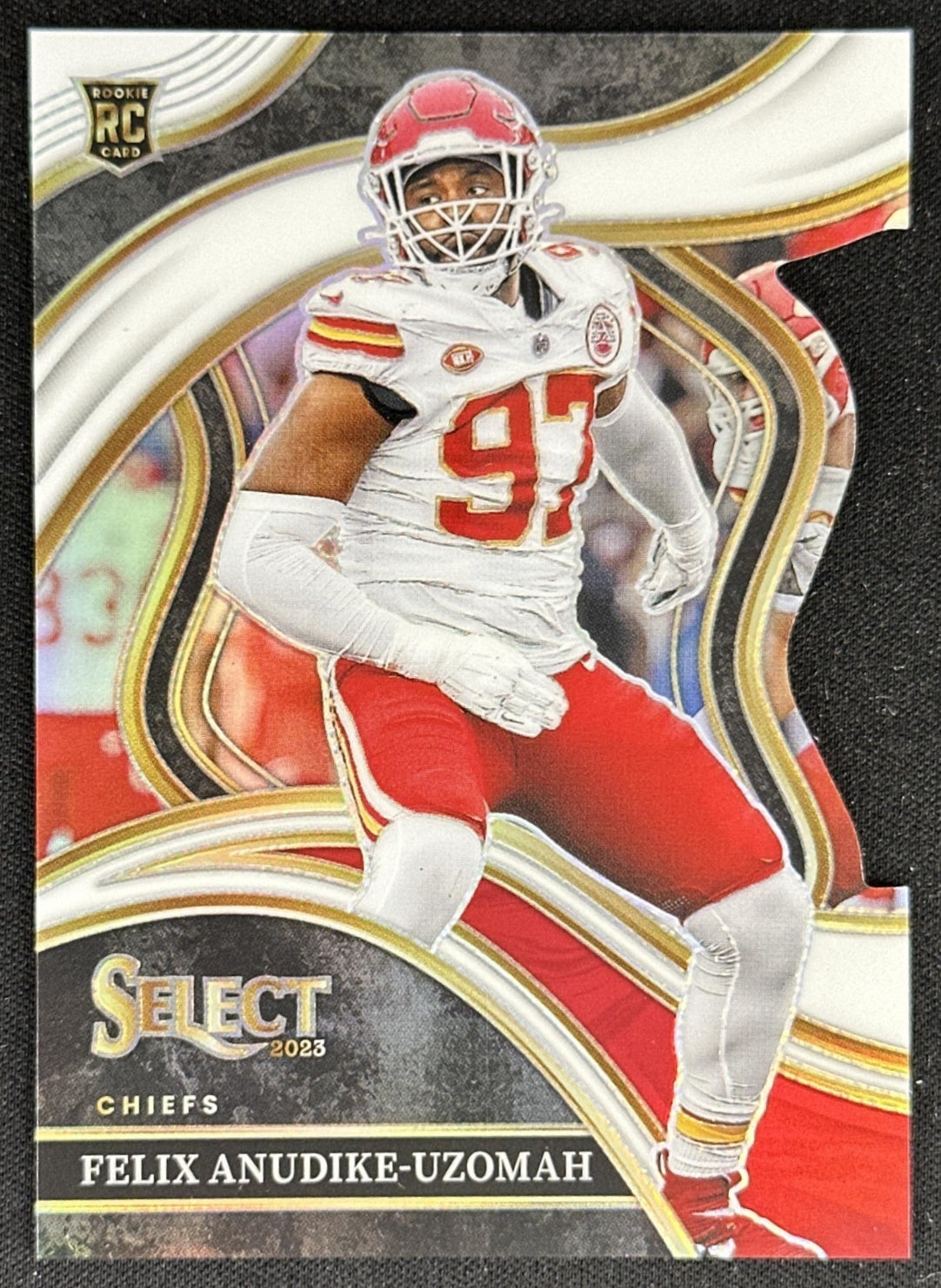 Felix Anudike-Uzomah 2023 Panini Select Club Level White Prizms Die Cut /199 Chiefs