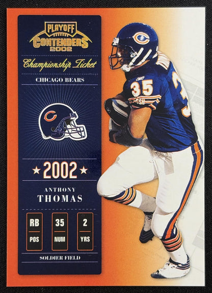 Anthony Thomas 2002 Playoff Contenders Championship Ticket /250 Bears