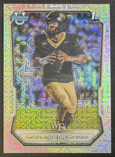 Gio Lopez 2026 Bowman Chrome Prospects Mojo Refractor Wake Forest Sports Trading Card