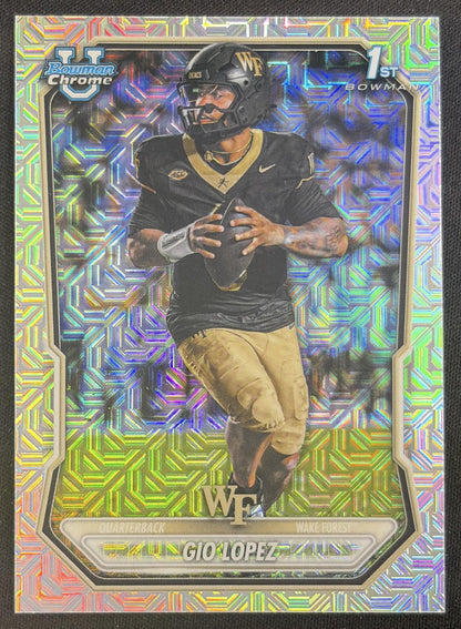 Gio Lopez 2026 Bowman Chrome Prospects Mojo Refractor Wake Forest