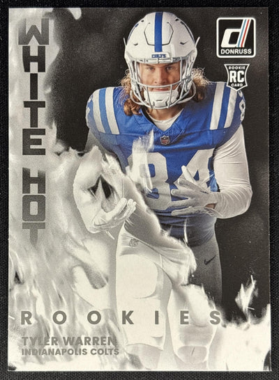 Tyler Warren 2025 Panini Donruss White Hot Rookies Sports Trading Card