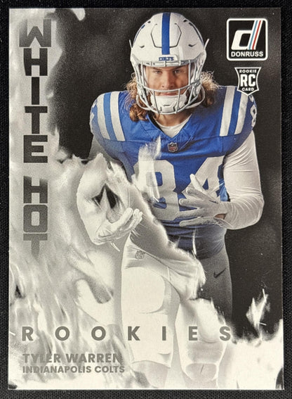 Tyler Warren 2025 Panini Donruss White Hot Rookies