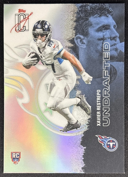 Xavier Restrepo 2025 Topps Signature Class Chrome Rookie White Refractor Titans Sports Trading Cards