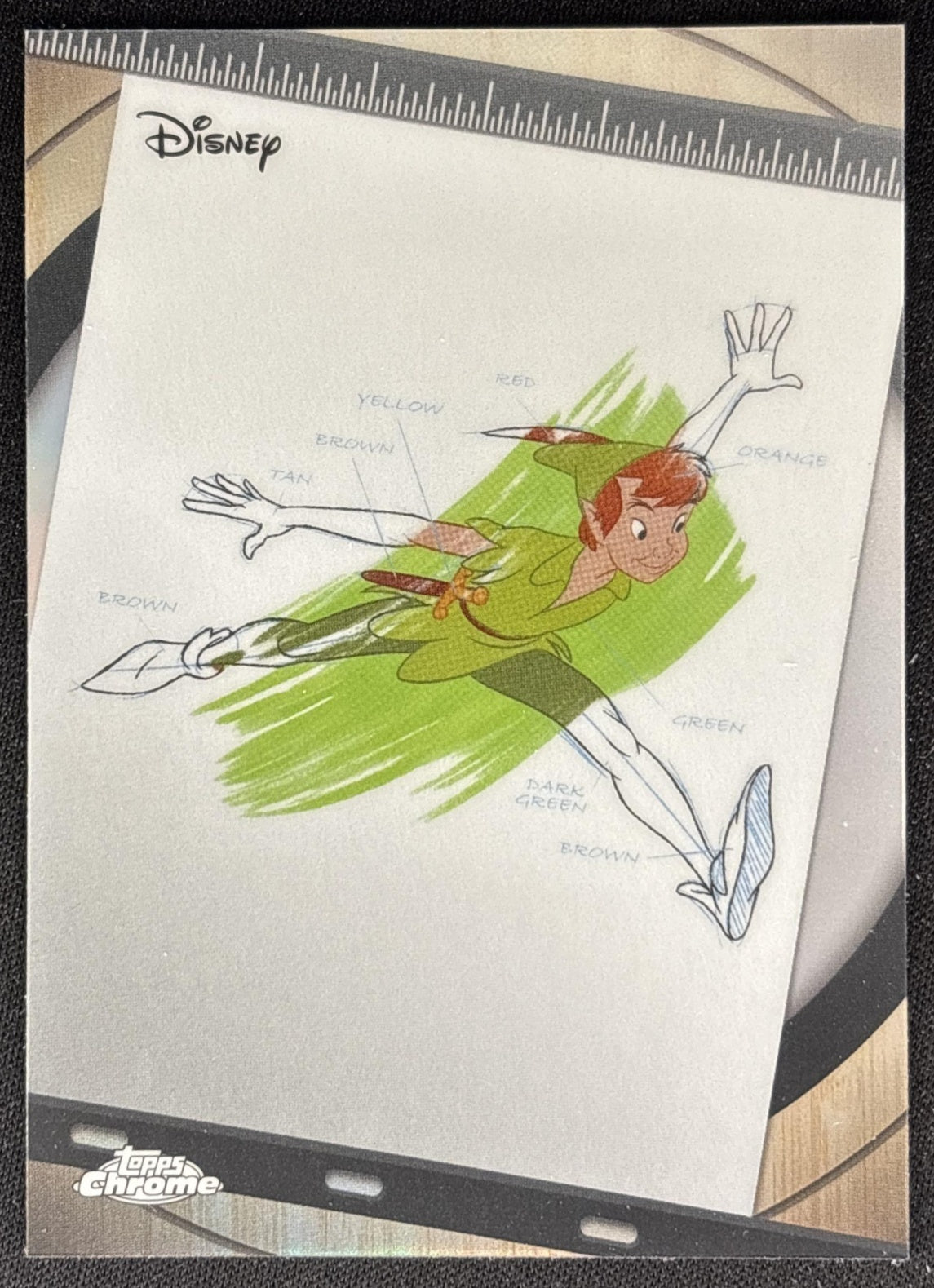 Peter Pan 2026 Topps Chrome Disney Ink & Paint front