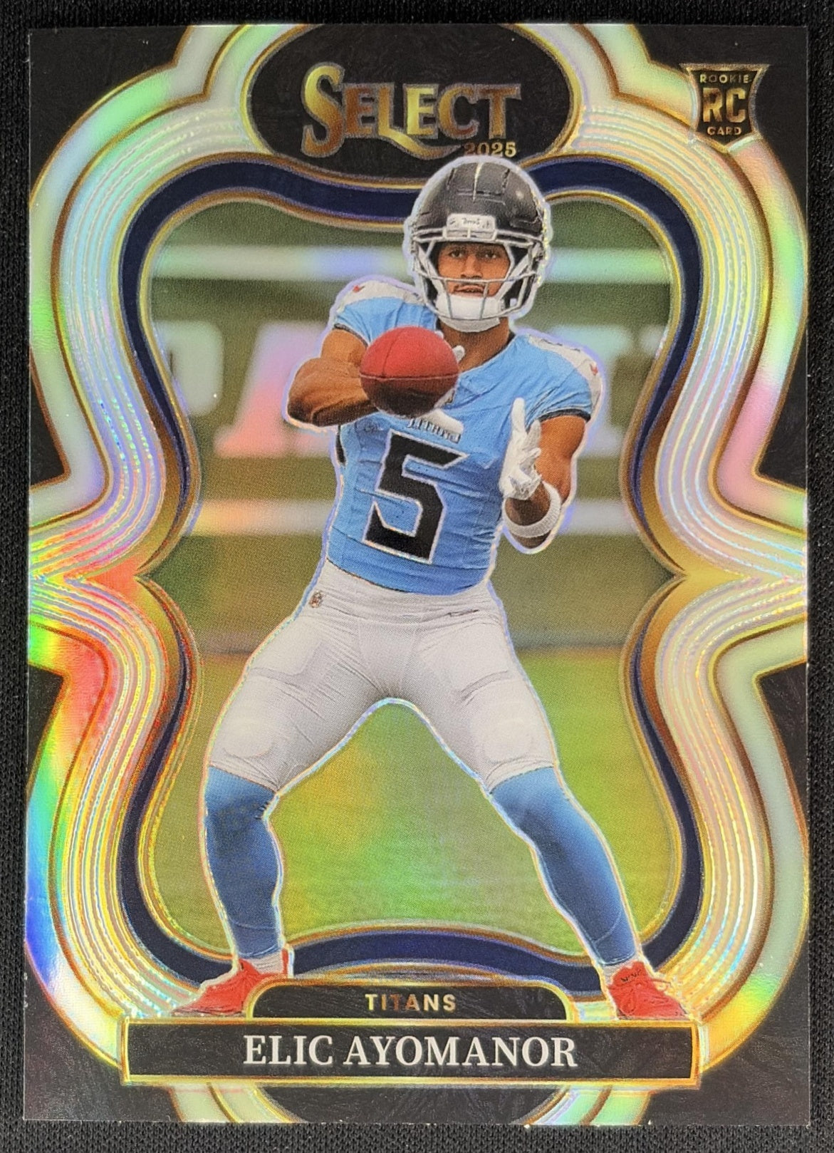 Elic Ayomanor 2025 Panini Select Suite Level Silver Prizm Titans Sports Trading Cards