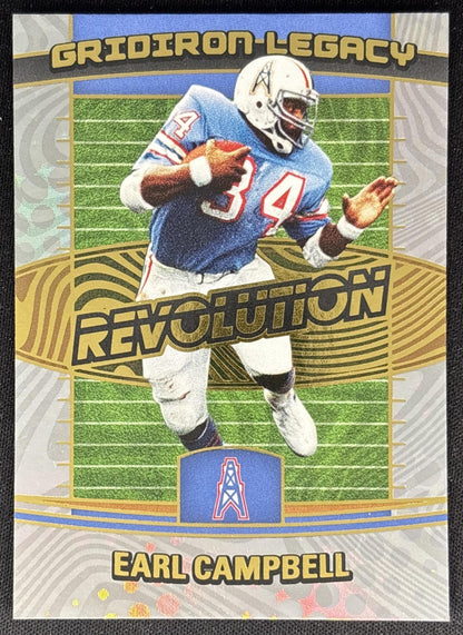 Earl Campbell 2025 Panini Revolution Gridiron Legacy Titans Oilers Sports Trading Cards