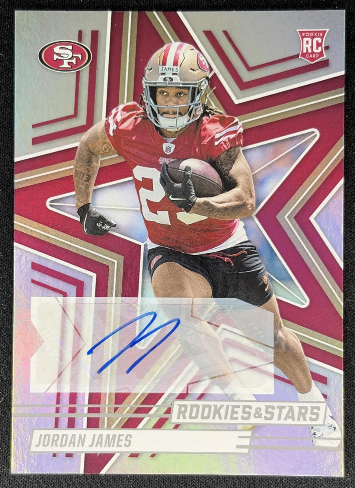 Jordan James 2025 Panini Rookies & Stars Signatures 49ers Sports Trading Cards