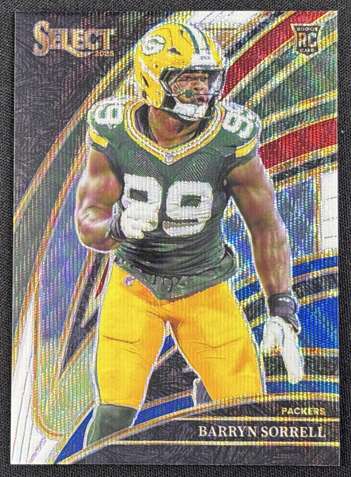 Barryn Sorrell 2025 Panini Select Club Level Tri-Color Prizm /249 Packers