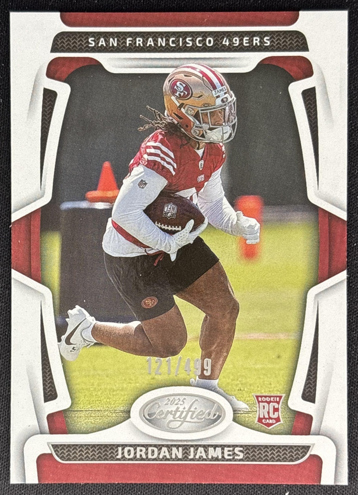 Jordan James 2025 Panini Certified Rookies /499 49ers front
