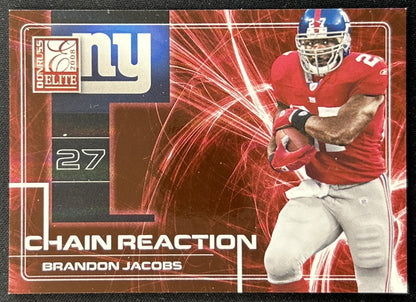 Brandon Jacobs 2008 Donruss Elite Chain Reaction Red /200 Giants front