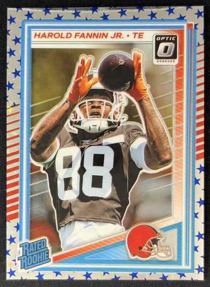 Harold Fannin Jr. 2025 Panini Donruss Optic Rated Rookie Stars Prizm Browns Football