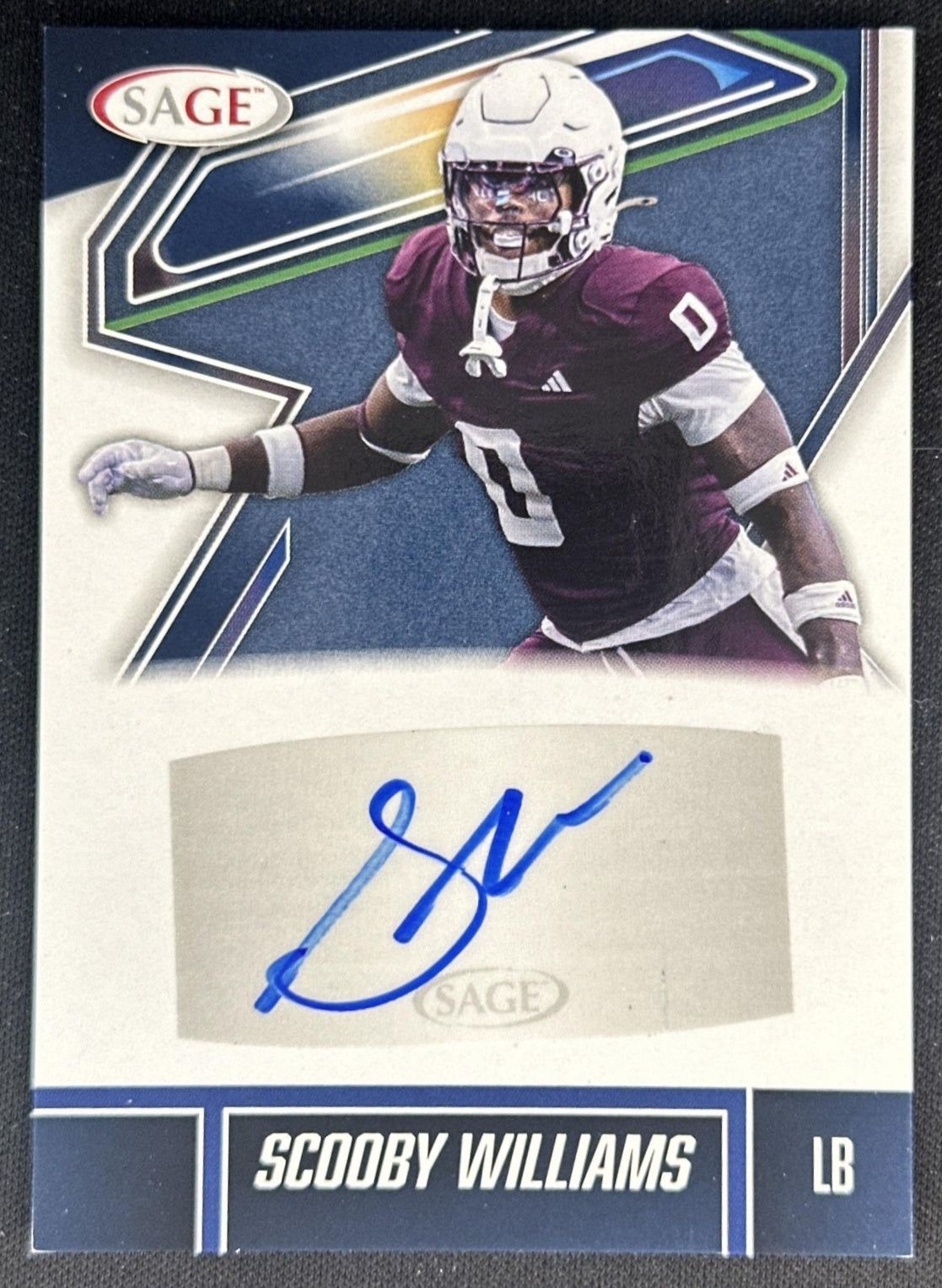 Scooby Williams 2025 SAGE Auto Florida Gators Texas A&M Aggies Sports Trading Cards