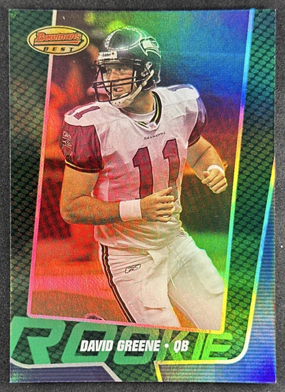 David Greene 2005 Bowman's Best Green /799 Seahawks Sports Trading Cards