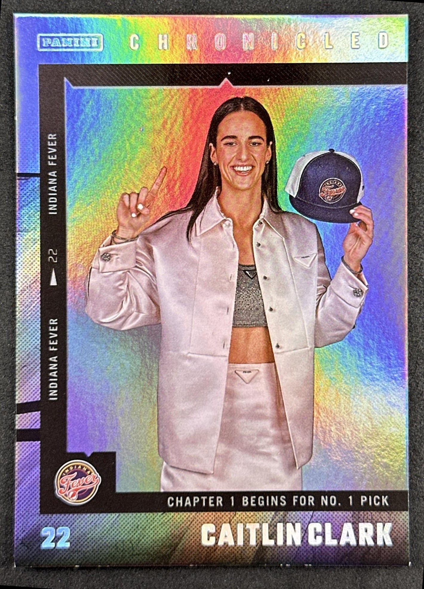 Caitlin Clark 2025 Panini Chronicled Life Style Holo Fever 60 Indiana Fever