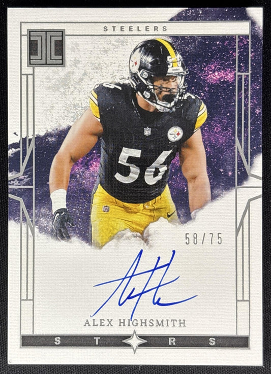 Alex Highsmith 2025 Panini Impeccable Elegance Veteran Patch Autos /75 Steelers Default Title Sports Trading Cards