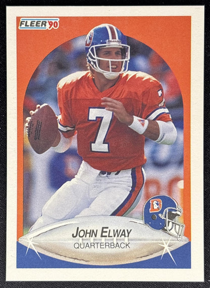 John Elway 1990 Fleer Broncos front
