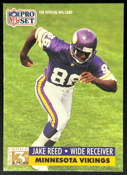 Jake Reed 1991 Pro Set Vikings Sports Trading Cards