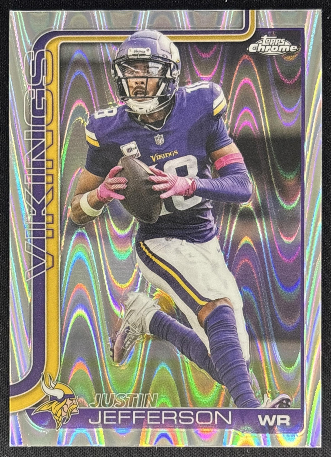 Justin Jefferson 2025 Topps Chrome RayWave Refractor Vikings