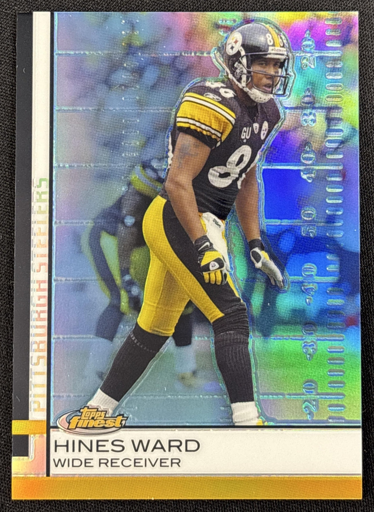 Hines Ward 2009 Topps Finest Blue Refractor /429 Steelers