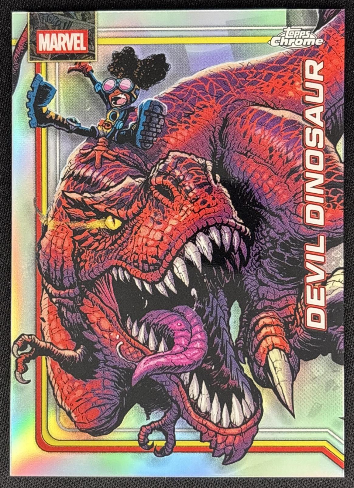 Devil Dinosaur 2026 Topps Chrome Marvel Comics Refractor front