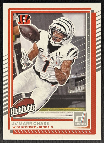 Ja'Marr Chase 2025 Panini Donruss Rookies & Highlights Bengals Sports Trading Cards