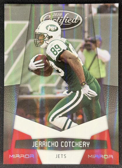 Jerricho Cotchery 2010 Panini Certified Mirror Red /250 Jets front