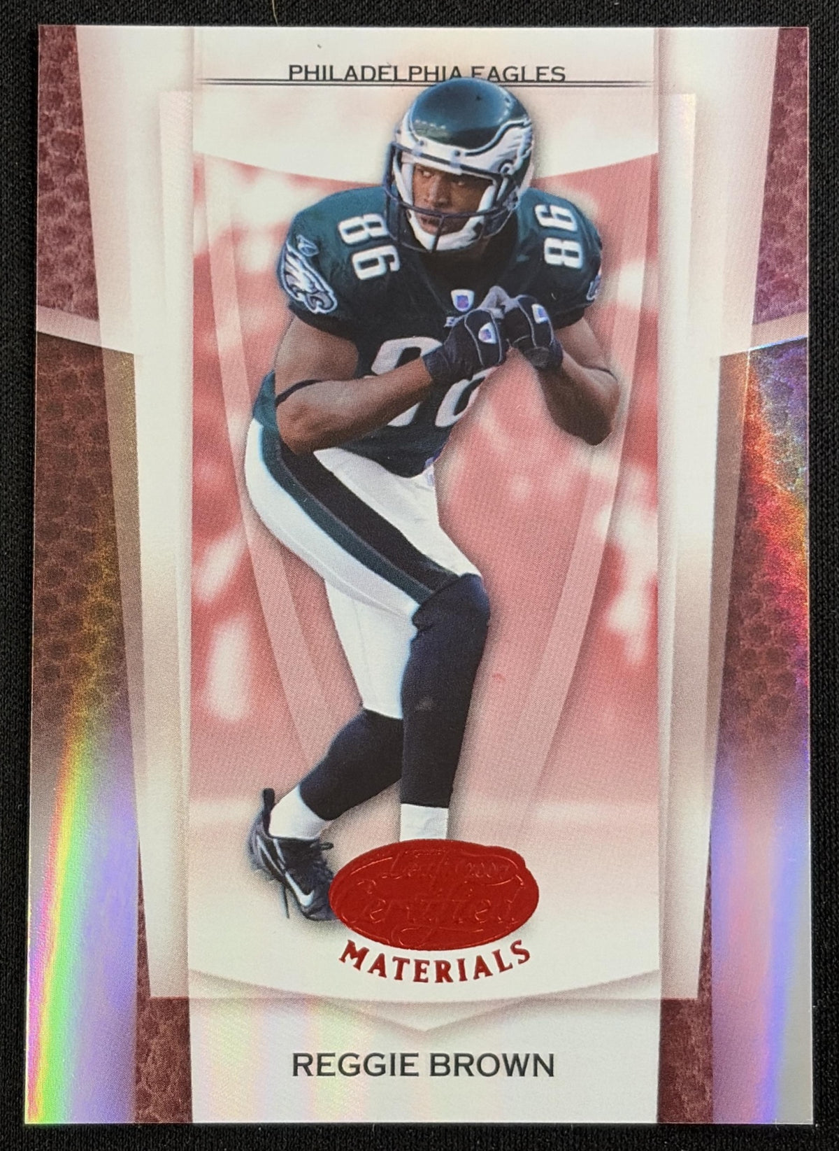 Reggie Brown 2007 Leaf Certified Mirror Red /100 Eagles