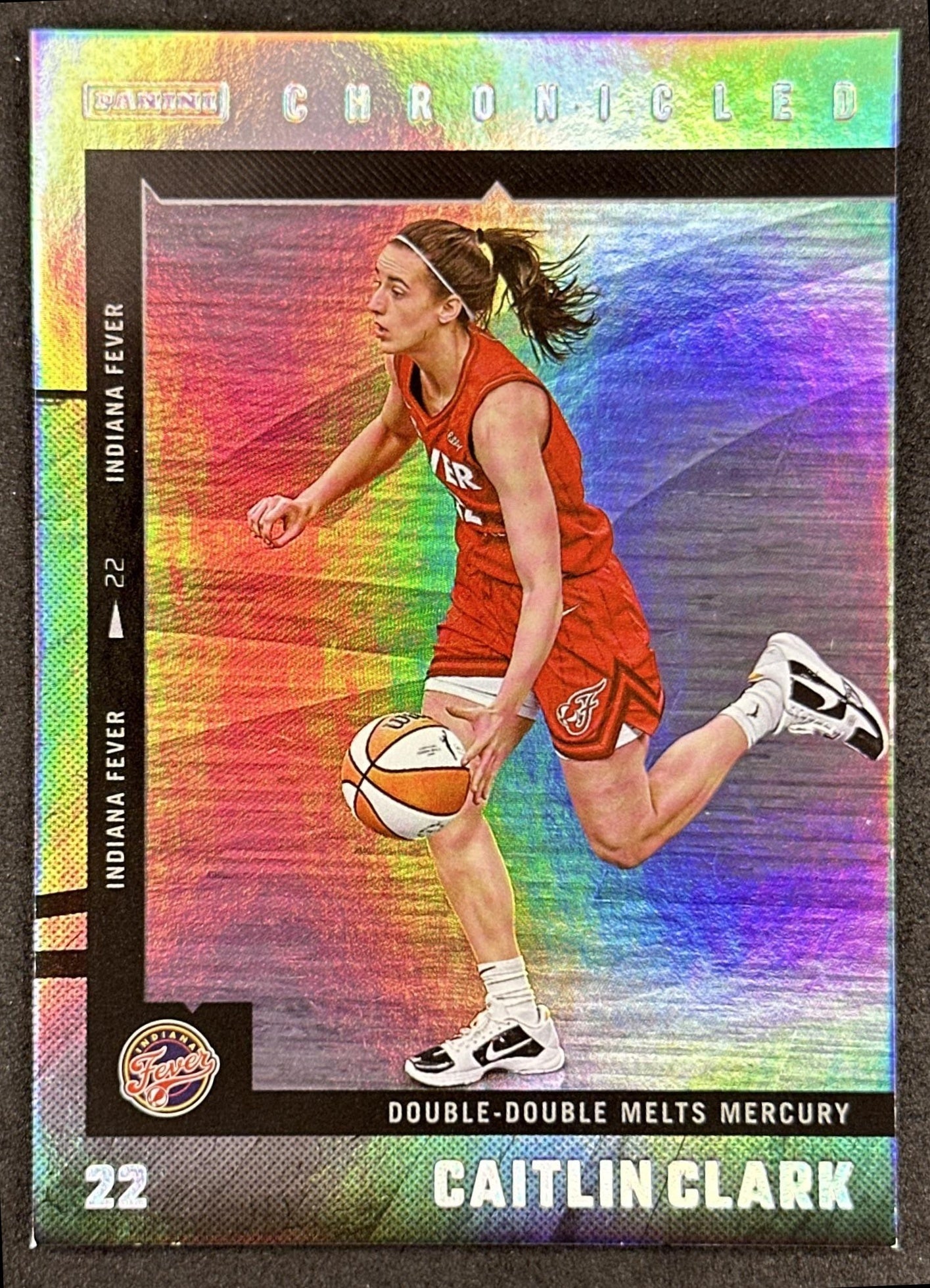 Caitlin Clark 2025 Panini Chronicled WNBA Holo Fever 22 Indiana Fever