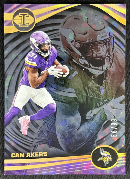 Cam Akers 2023 Panini Illusions Black Ice Trophy Collection /99 Vikings