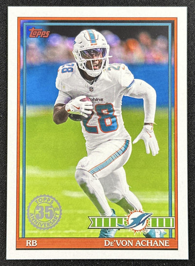 De'Von Achane 2026 Topps Flagship 1991 Dolphins Sports Trading Card
