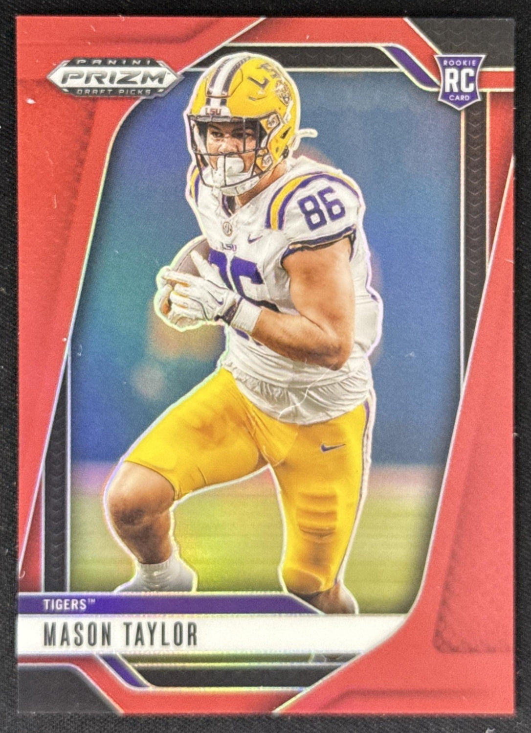 Mason Taylor 2025 Panini Prizm Draft Picks Red /399 Tigers Sports Trading Card