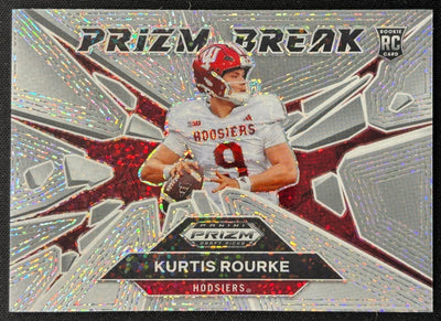 Kurtis Rourke 2025 Prizm Draft Picks Break White Sparkle Hoosiers Default Title Sports Trading Cards