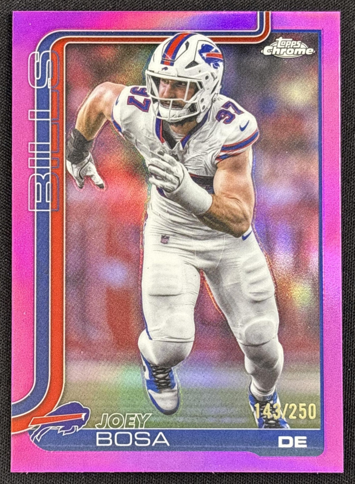 Joey Bosa 2025 Topps Chrome Pink Refractor /250 Bills
