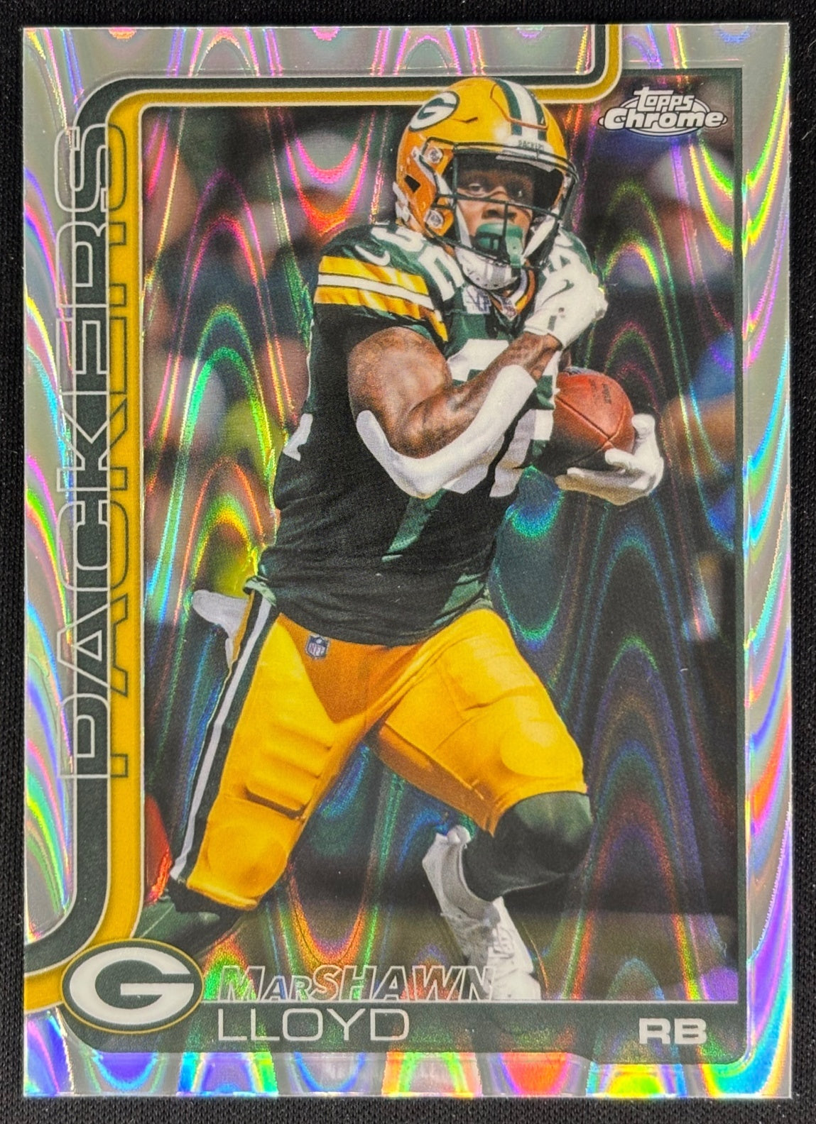 MarShawn Lloyd 2025 Topps Chrome RayWave Refractor Packers Sports Trading Cards