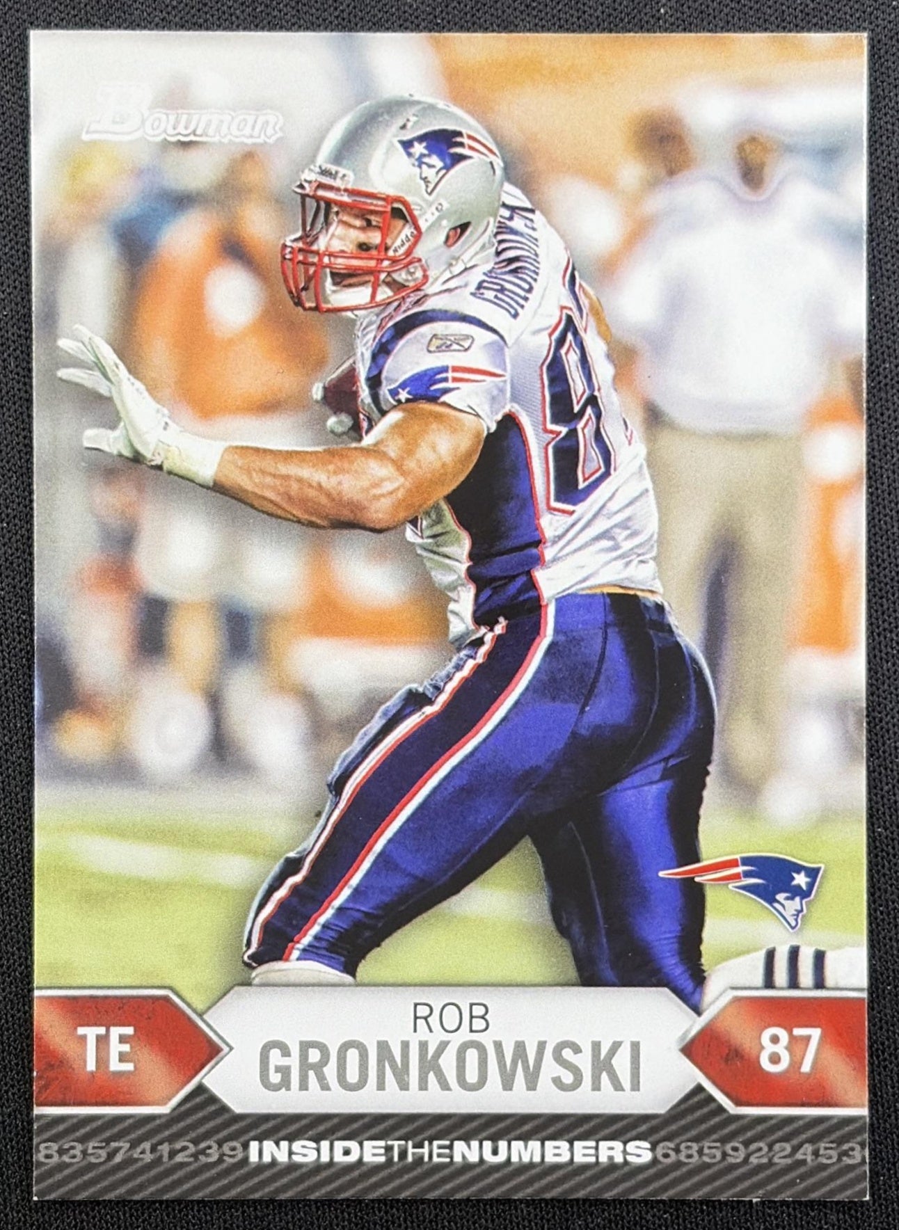 Rob Gronkowski 2012 Bowman Inside the Numbers Patriots