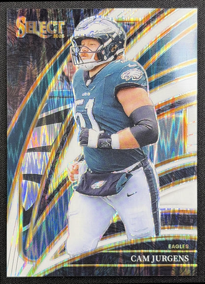Cam Jurgens 2025 Panini Select Club Level White Prizm Shock /799 Eagles