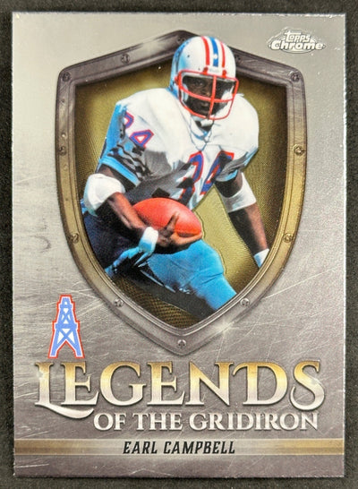 Earl Campbell 2025 Topps Chrome Legends of the Gridiron Oilers Sports Trading Cards