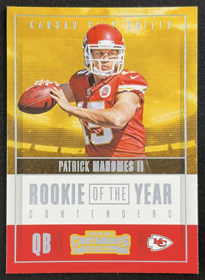 Patrick Mahomes II 2017 Panini Contenders Rookie of the Year Chiefs