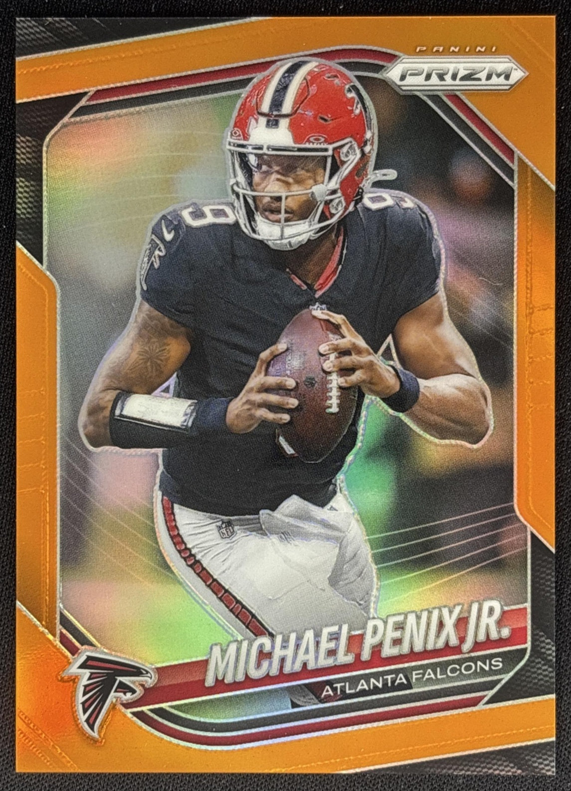 Michael Penix Jr. 2025 Panini Prizm Orange /249 Falcons Sports Trading Card
