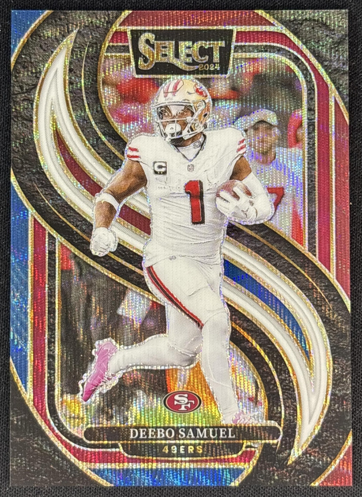 Deebo Samuel 2024 Panini Select Premier Tri-Color Prizm /249 49ers front