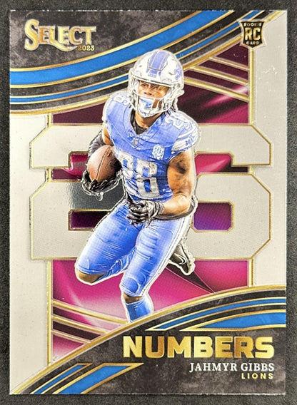 Jahmyr Gibbs 2023 Panini Select Numbers Lions Sports Trading Card