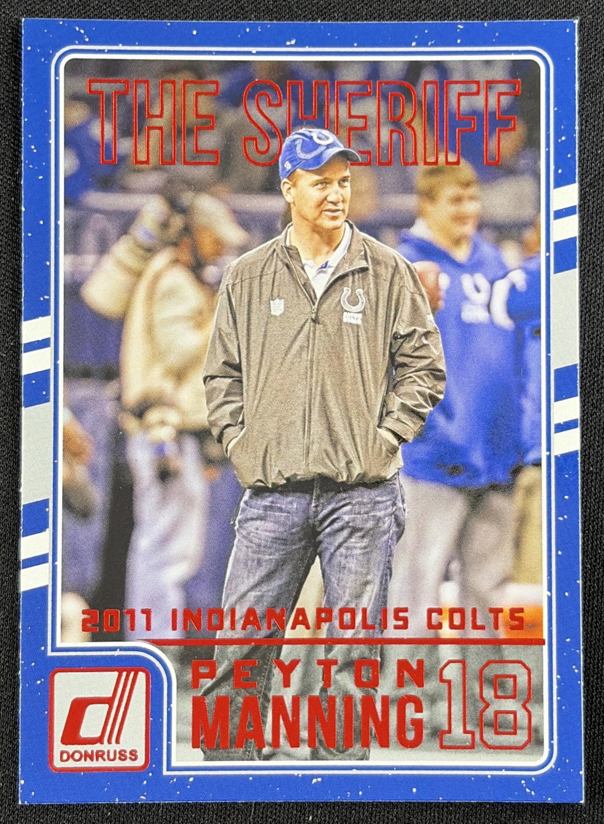 Peyton Manning 2016 Panini Donruss The Sheriff Tribute Red Foil Colts 14