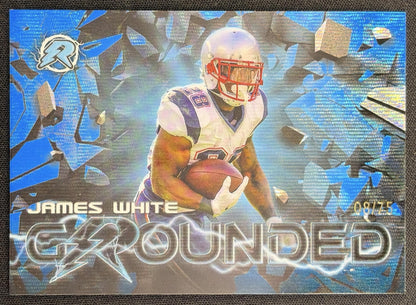 James White 2023 Topps Composite Resurgence Grounded Blue Wave Refractor /75 Patriots