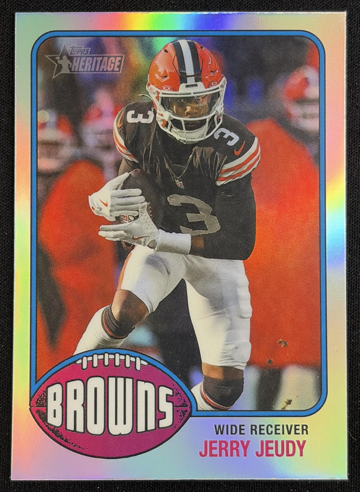 Jerry Jeudy 2026 Topps Heritage Chrome Refractor Browns